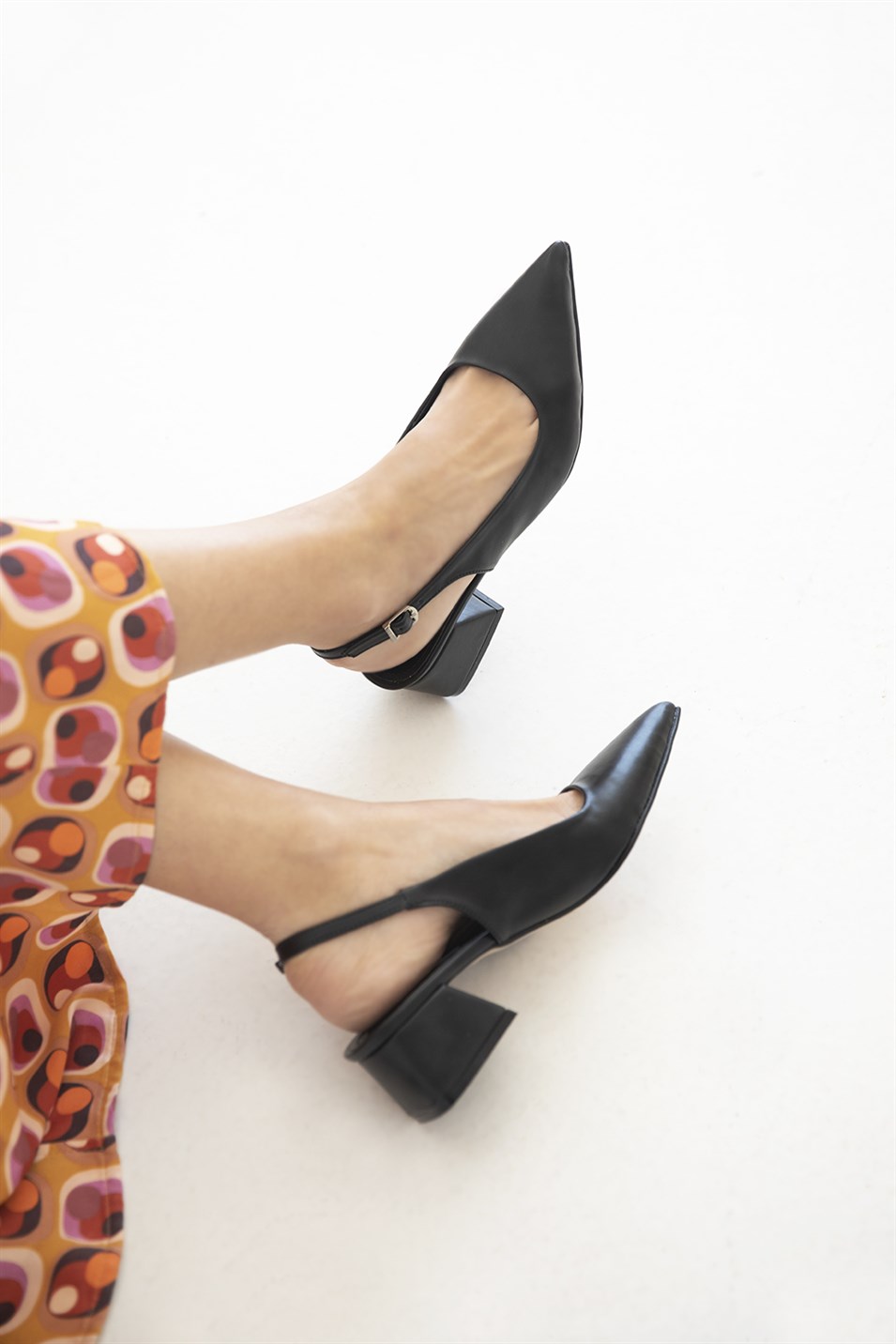 Hanna  Kadın Topuklu Deri  Ayakkabı Siyah