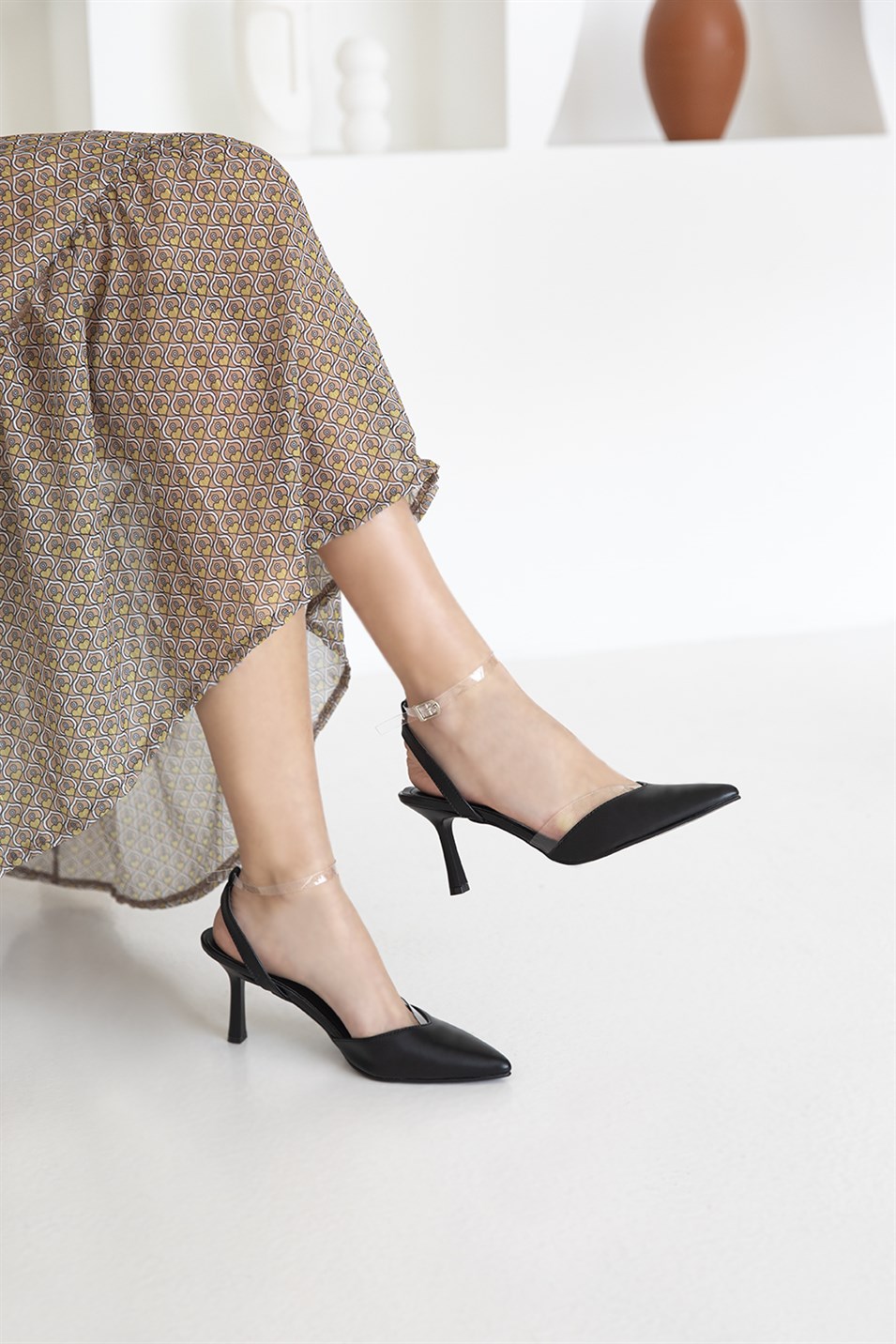 Rosetta  Kadın  Deri Topuklu Ayakkabı Siyah