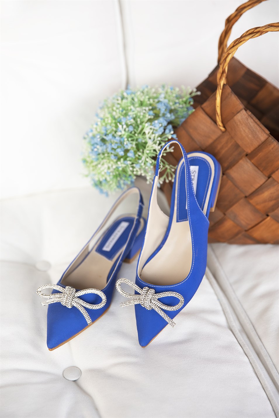 Capella  Kadın  Fiyonk  Detay  Kumaş  Ayakkabı Saks Mavi