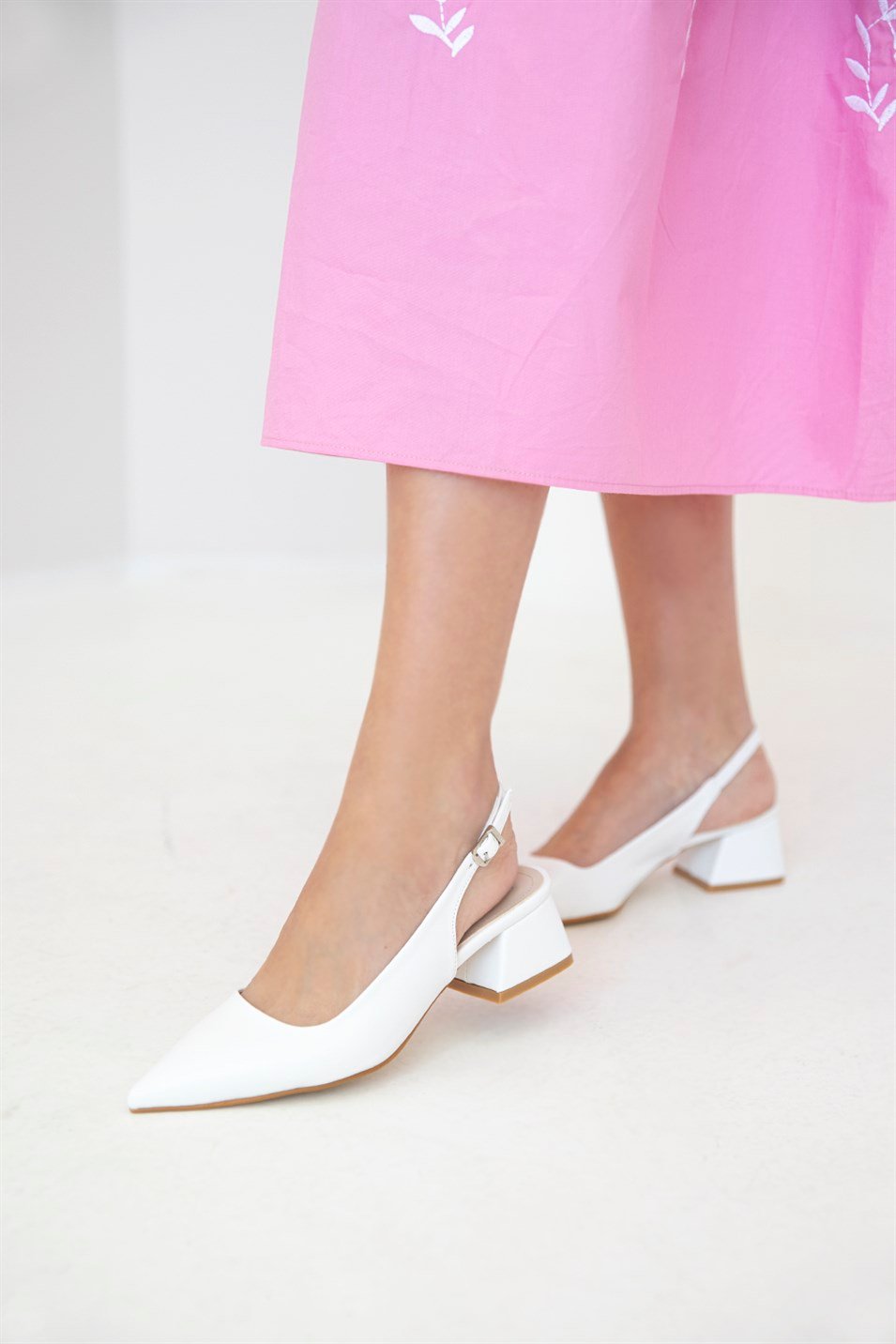 Hanna  Kadın Topuklu Deri  Ayakkabı Beyaz