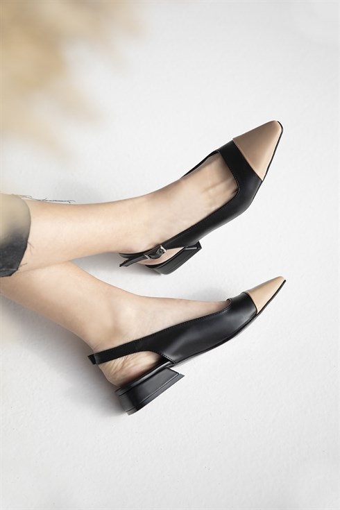 Nolan  Kadın  Topuklu Ayakkabı Siyah-Ten