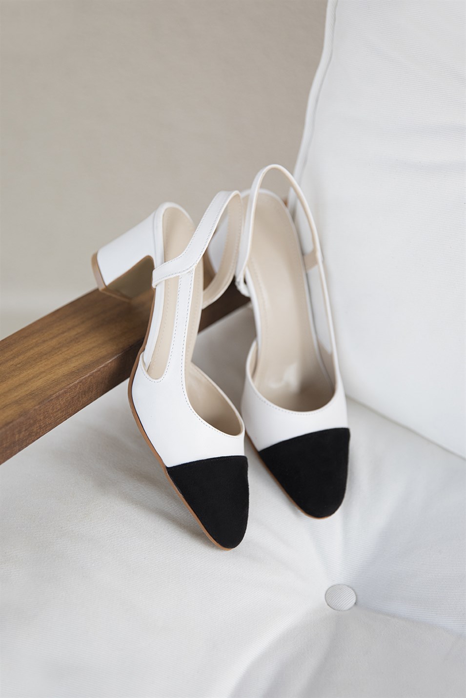 Paris Kadın  Deri Topuklu Ayakkabı Beyaz