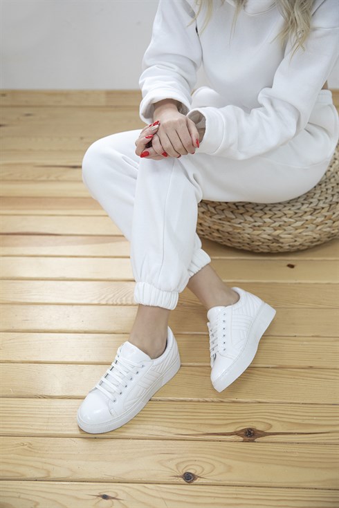 Robin  Kadın Deri Spor Ayakkabı Beyaz